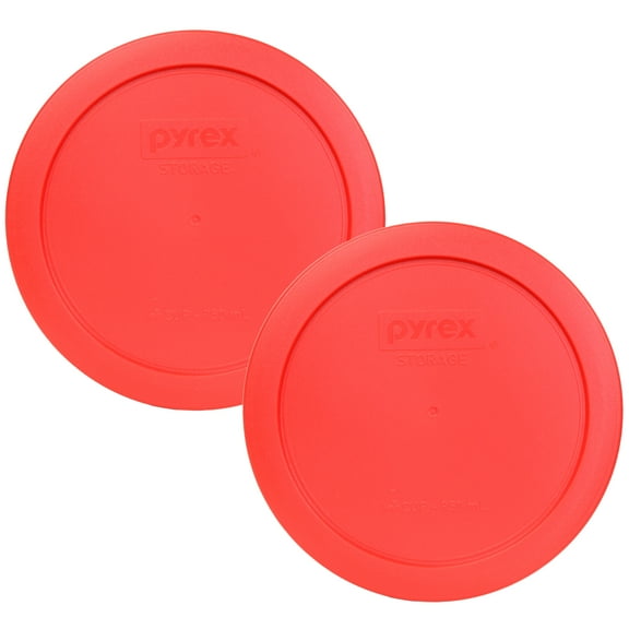 Pyrex Replacement Lid 7201-PC Red Round Cover (2-Pack) for Pyrex 7201 4-Cup Bowl (Sold Separately)