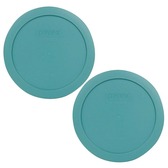 Pyrex Replacement Lid 7201-PC Turquoise Plastic Cover (2-Pack) for Pyrex 7201 4-Cup Bowl (Sold Separately)