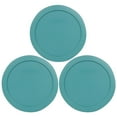 thumbnail image 1 of Pyrex Replacement Lid 7201-PC Turquoise Plastic Cover (3-Pack) for Pyrex 7201 4-Cup Bowl (Sold Separately), 1 of 2
