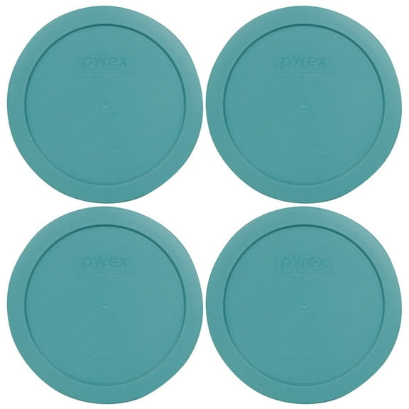 Pyrex Replacement Lid 7201-PC Turquoise Plastic Cover (4-Pack) for Pyrex 7201 4-Cup Bowl (Sold Separately)