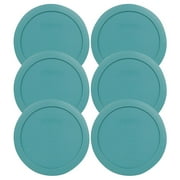 Pyrex Replacement Lid 7201-PC Turquoise Round Plastic Cover (6-Pack) for Pyrex 7201 4-Cup Bowl (Sold Separately)