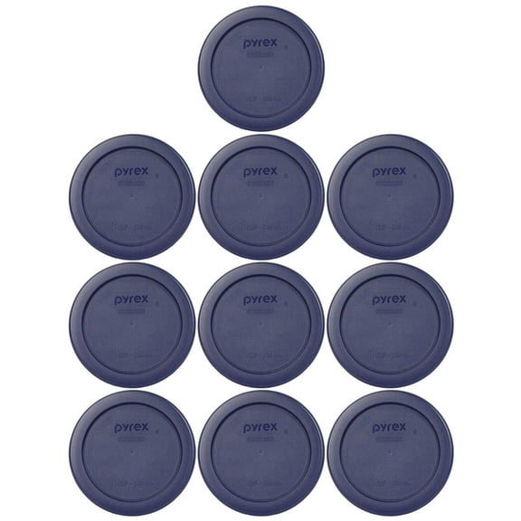 Pyrex Replacement Lid 7202-PC Dark Blue Round Cover (10-Pack) for Pyrex 7202 1-Cup Bowl (Sold Separately)