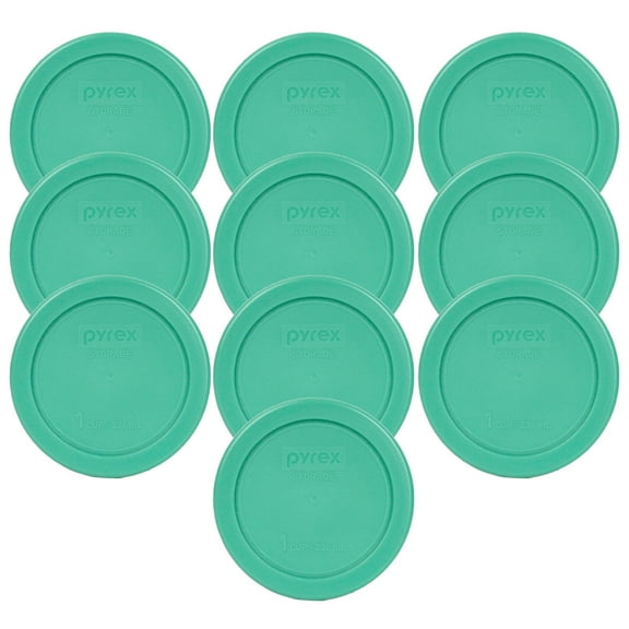 Pyrex Replacement Lid 7202-PC Green Round Cover (10-Pack) for Pyrex 7202 1-Cup Bowl (Sold Separately)
