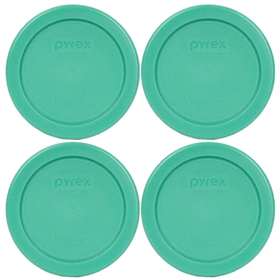 Pyrex Replacement Lid 7202-PC Green Round Cover (4-Pack) for Pyrex 7202 1-Cup Bowl (Sold Separately)