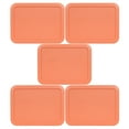thumbnail image 1 of Pyrex Replacement Lid 7210-PC Bahama Sunset Light Orange Rectangle Cover (5-Pack) for Pyrex 7210 3-Cup Dish (Sold Separately), 1 of 2
