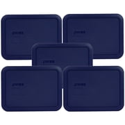 Pyrex Replacement Lid 7210-PC Blue Rectangle Cover (5-Pack) for Pyrex 7210 3-Cup Dish (Sold Separately)