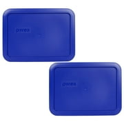 Pyrex 7210-PC 3-Cup Cadet Blue Replacement Lids 2-Pack