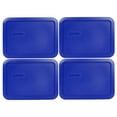 thumbnail image 1 of Pyrex Replacement Lid 7210-PC Cadet Blue Rectangle Cover (4-Pack) for Pyrex 7210 3-Cup Dish (Sold Separately), 1 of 2