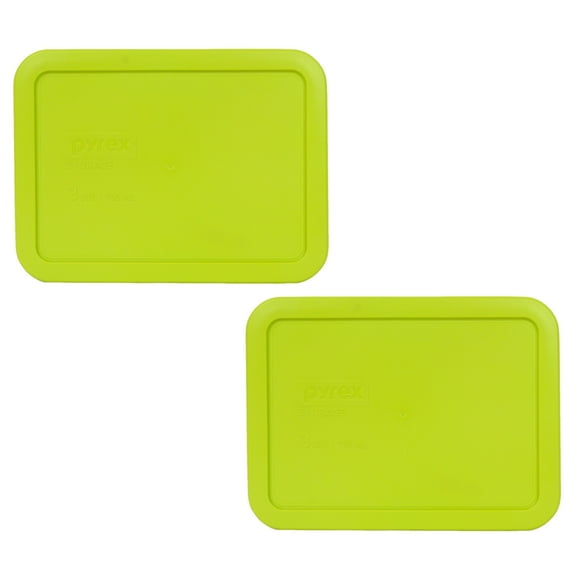 Pyrex Replacement Lid 7210-PC Edamame Green Rectangle Cover 2-Pack for Pyrex 7210 3-Cup Dish (Sold Separately)