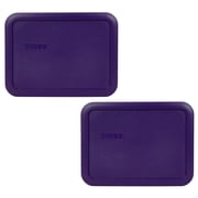 Pyrex Replacement Lid 7210-PC Purple Rectangle Cover 2-Pack for Pyrex 7210 3-Cup Dish Sold Separately