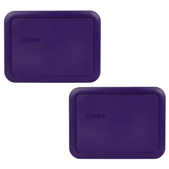 Pyrex Replacement Lid 7210-PC Purple Rectangle Cover 2-Pack for Pyrex 7210 3-Cup Dish (Sold Separately)