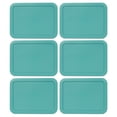 thumbnail image 1 of Pyrex Replacement Lid 7210-PC Turquoise Rectangle Cover 6-Pack for Pyrex 7210 3-Cup Dish (Sold Separately), 1 of 2