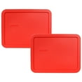 thumbnail image 1 of Pyrex Replacement Lid 7211-PC 6-Cup Red Rectangle Cover (2-Pack) for Pyrex 7211 Dish (Sold Separately), 1 of 2