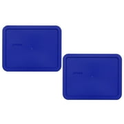 Pyrex Replacement Lid 7211-PC Cobalt Blue Rectangle Cover (2-Pack) for Pyrex 7211 Dish (Sold Separately)