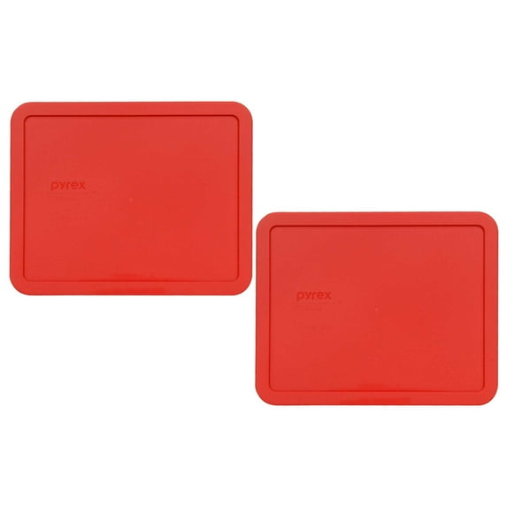 Pyrex Replacement Lid 7212-PC 11-Cup Red Rectangle Cover (2-Pack) for Pyrex 7212 Dish (Sold Separately)