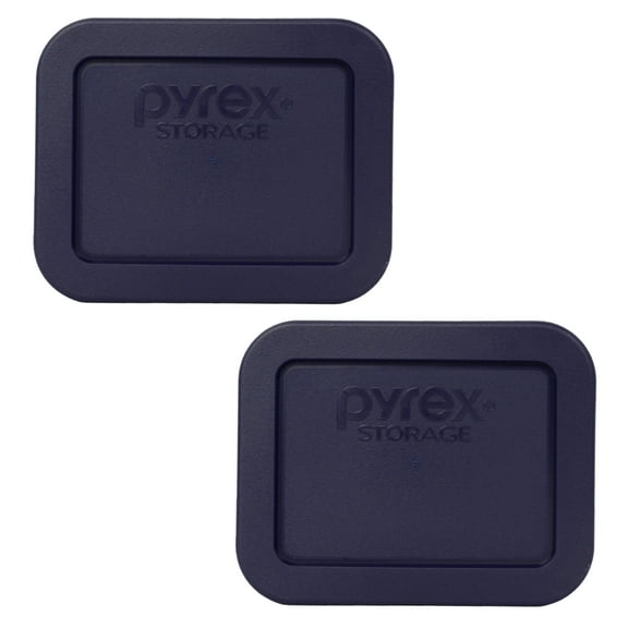 Pyrex Replacement Lid 7213-PC Blue Rectangle Cover 2-Pack for Pyrex 7213 1.9-Cup Dish (Sold Separately)
