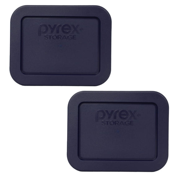 Pyrex Replacement Lid 7213-PC Blue Rectangle Cover 2-Pack for Pyrex 7213 1.9-Cup Dish (Sold Separately)
