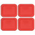 thumbnail image 1 of Pyrex Replacement Lid 7213-PC Red Rectangle Cover 4-Pack for Pyrex 7213 1.9-Cup Dish (Sold Separately), 1 of 2