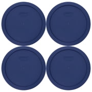 Pyrex 7402-PC 6/7-Cup Blue Food Storage Replacement Lid 4-Pack
