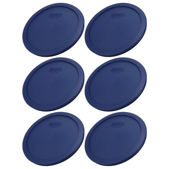 Pyrex Replacement Lid 7402-PC Blue Round Cover (6-Pack) for Pyrex 7402 7-Cup Bowl (Sold Separately)