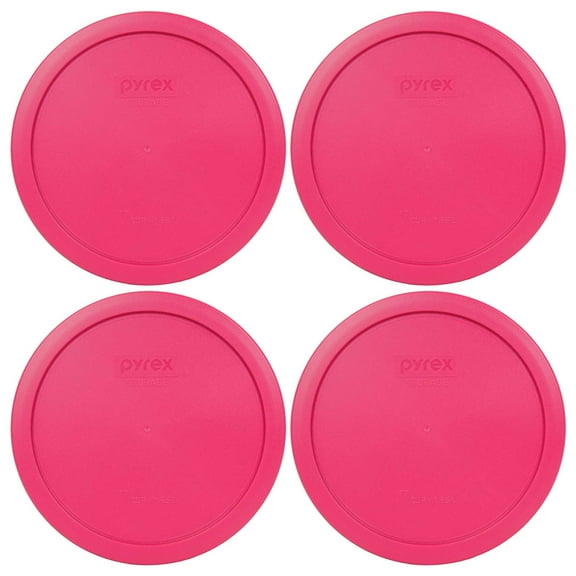 Pyrex Replacement Lid 7402-PC Fuschia Round Cover (4-Pack) for Pyrex 7402 7-Cup Bowl (Sold Separately)