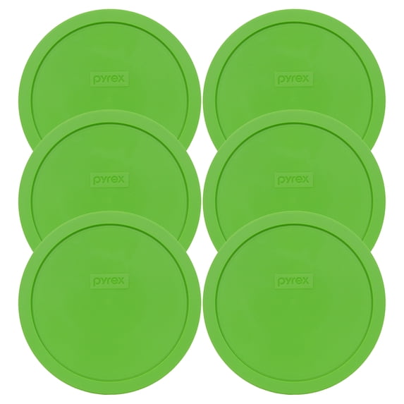 Pyrex Replacement Lid 7402-PC Green Round Cover (6-Pack) for Pyrex 7402 7-Cup Bowl (Sold Separately)