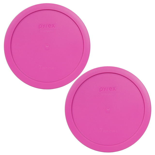 Pyrex Replacement Lid 7402PC Pink Round Cover (2Pack)
