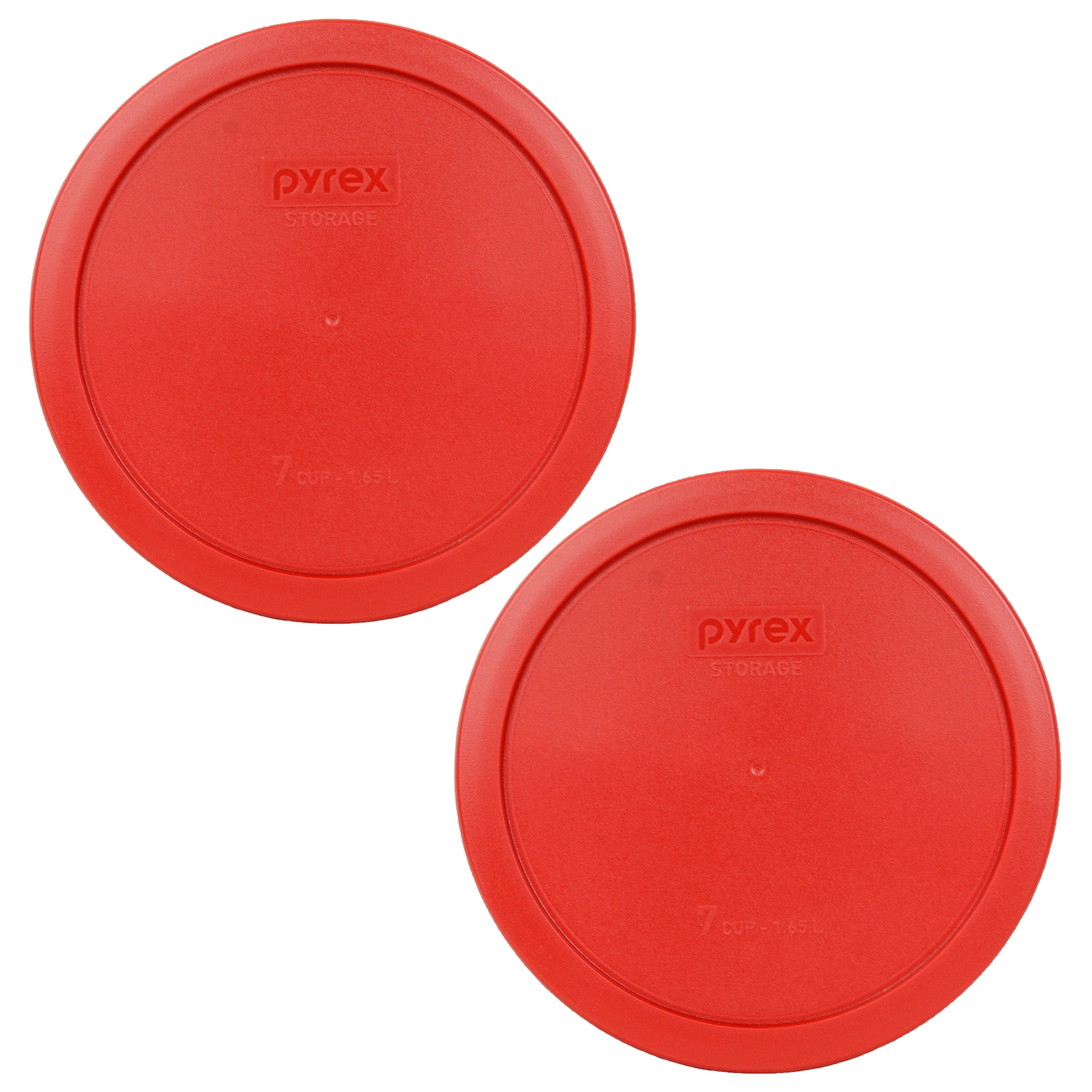 Pyrex Replacement Lid 7402PC Poppy Red Round Cover 2Pack for Pyrex