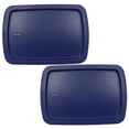 thumbnail image 1 of Pyrex Replacement Lid C-233-PC 3-Qt Blue Plastic Rectangle Cover (2-Pack) for Pyrex C-233 Glass Dish (Sold Separately), 1 of 2