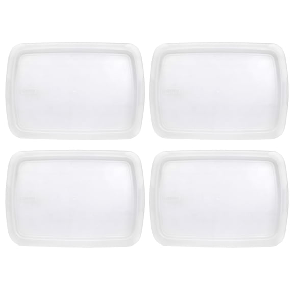 Pyrex Replacement Lid C-233-PC 3-Qt Clear Plastic Rectangle Cover 4-Pack for Pyrex C-233 Glass Dish (Sold Separately)
