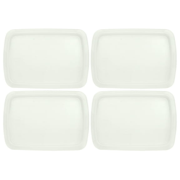 Pyrex Replacement Lid C-233-PC 3-Qt Clear Plastic Rectangle Cover 4-Pack for Pyrex C-233 Glass Dish (Sold Separately)