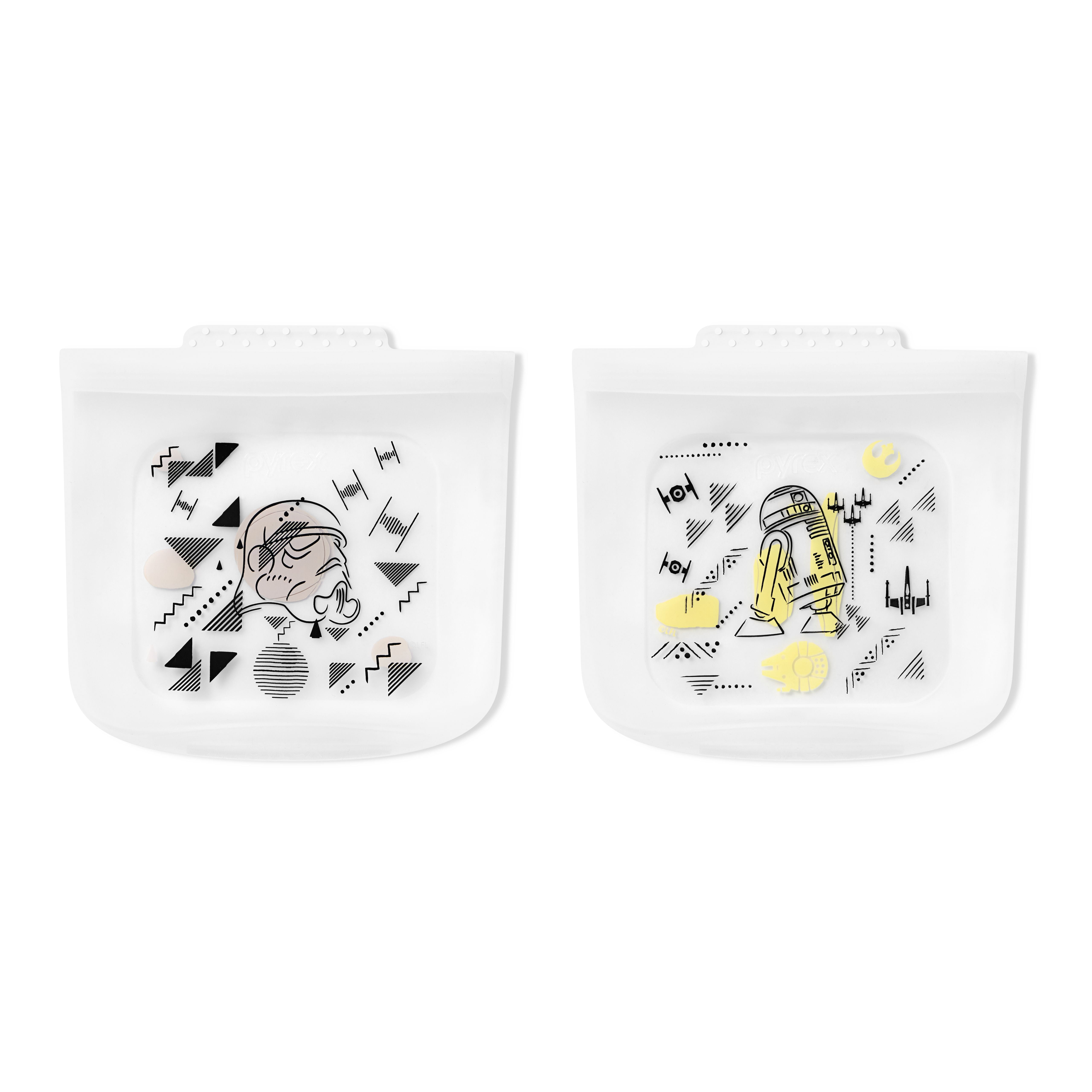Pyrex Silicone Bags Medium 2pc Value Pack Star Wars