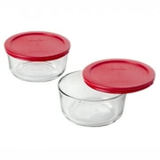 Pyrex Simply Store 4C Glass Food Storage and Baking Container, Set of 2 with Lids