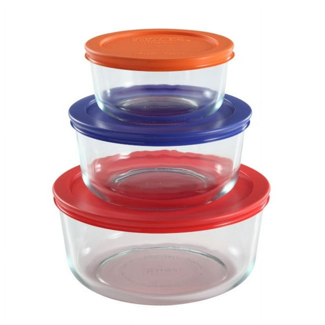 Pyrex Simply Store 6Piece Glass Food Storage Container Set Value Pack