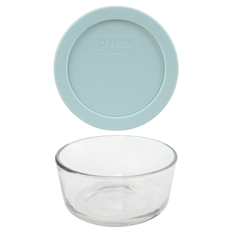 Pyrex Simply Store 7200 2-Cup Glass Storage Bowl w/ 7200-PC 2-Cup Muddy  Aqua Lid Cover