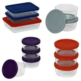 Easy Grab® 4-piece Glass Bakeware Set with Red Lids