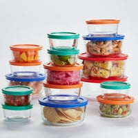 Pyrex Simply Store Glass Food Storage Containers 30-Piece Set