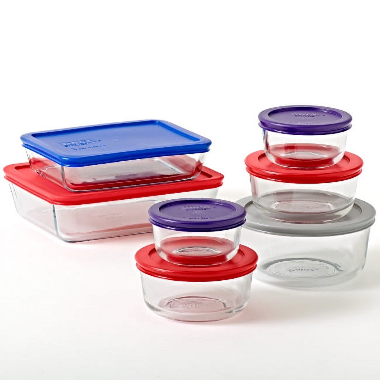 Pyrex Simply Store Glass Storage Container Set with Lids, 14 Piece - image 1 of 8
