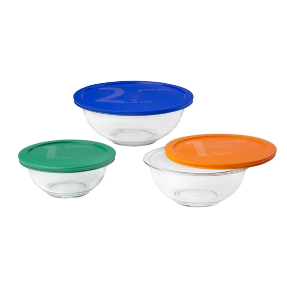 Pyrex Smart Essentials 6-Piece Mixing Bowl Set - 1071025