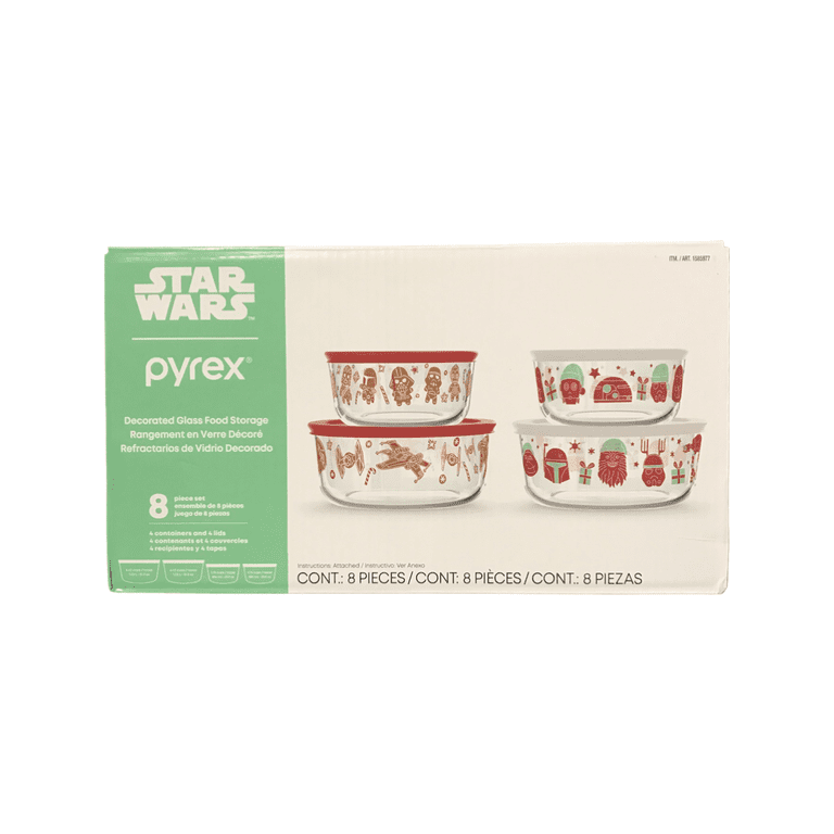 Pyrex Glass 8-piece Star Wars, The Child Decorated Food Storage