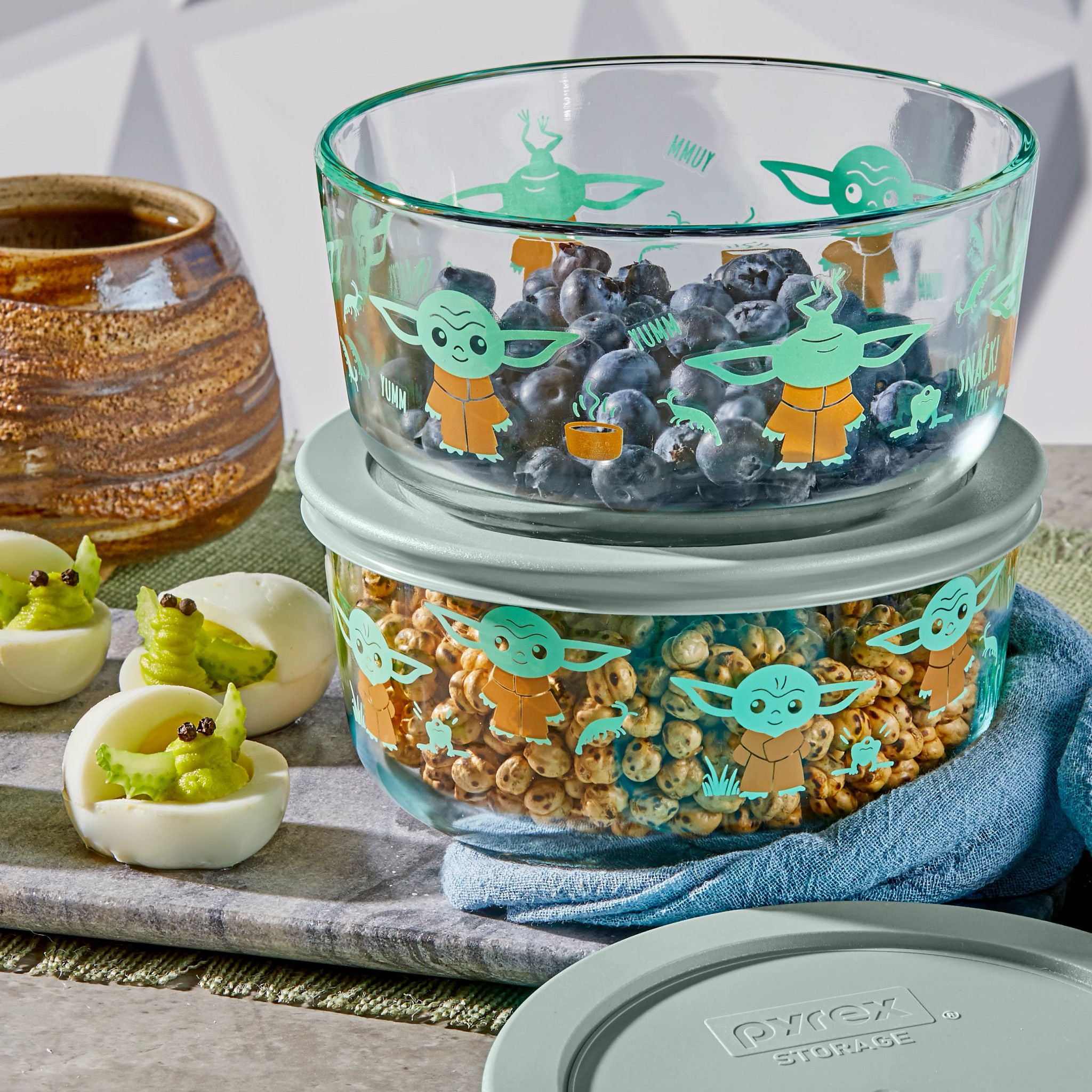 SHOP: New Star Wars Baby Yoda Snack Containers by Pyrex Now Available  Online - WDW News Today