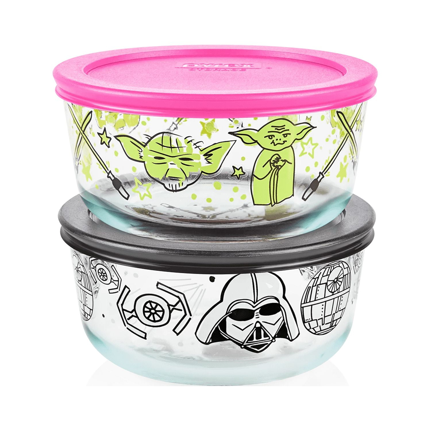 PYREX Star Wars 2-Pack Multisize Glass Bpa-free Reusable Food