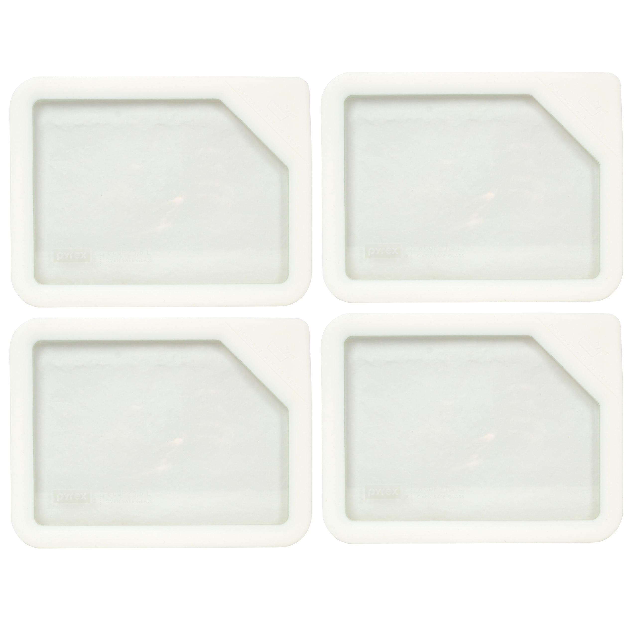 Pyrex Ultimate OV-7211 Rectangle Glass and White Silicone Storage ...