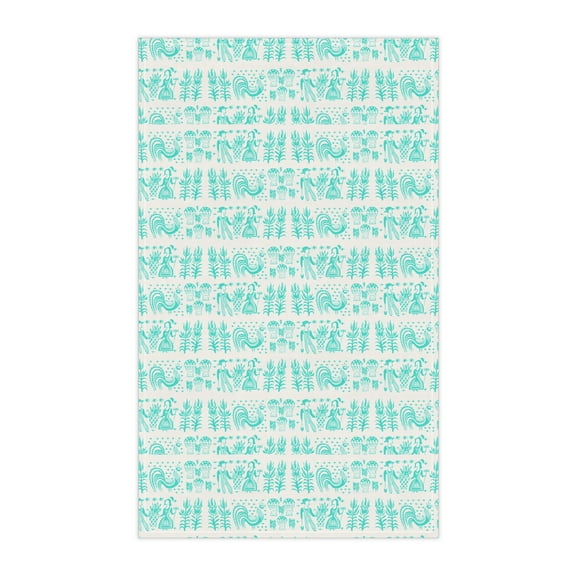 Pyrex inspired Amish Butterprint Kitchen Towel, dish towel, turquoise