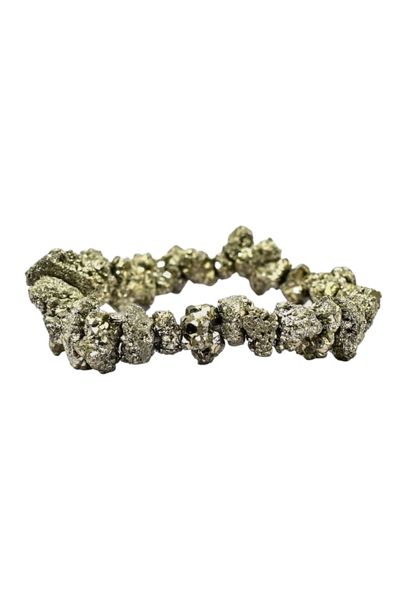 Pyrite Chips Bracelet  Healing Crystal Bracelet for Men & Women, Balance & Positive Energy Jewelry