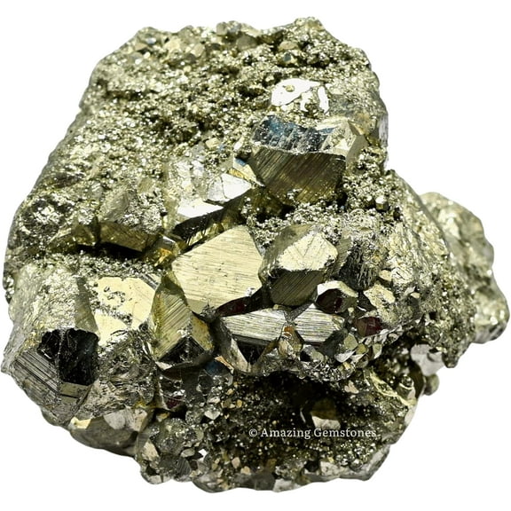 Pyrite Crystal Cluster Natural Iron Pyrite Stone Pirita Piedra Original (2.8 oz to 4.2 oz).
