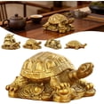 thumbnail image 1 of Pyrite Crystal Turtle Figurine, Tortoise Shell Decor for Home Office Desk Shelf, Feng Shui Style Tortoise Living Room Table Display Shelf Gift, 1 of 7