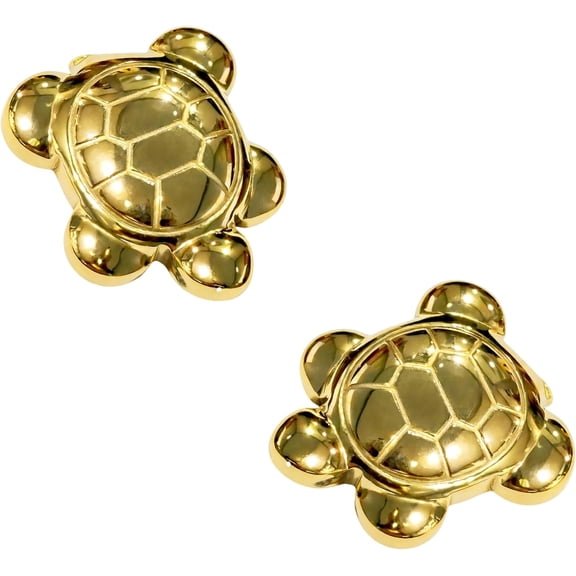 Pyrite Crystal Turtle, Hand-Carved Feng Shui Golden Tortoise (Kachua) for Wealth Protection, Mini Healing Crystal Stone Decor for Office, Desk Home