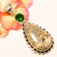 thumbnail image 1 of Pyrite In Azurite & Chrome 925 Sterling Silver Pendant 2.68 11553Ii T204059 117, Beautiful Jewelry For Woman, New Year Sale, Valentin's Day Gift, 1 of 1
