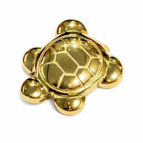 Pyrite Tortoise Feng Shui Turtle Crystal Figurine 25mm Natural Pyrite Stone Tortoise Decorative Showpiece Hand Polished Mini Crystal Ornament for Desk Shelf Meditation Space Home and Office Decor